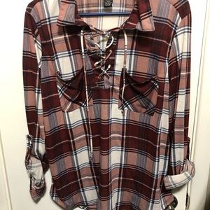 Plaid blouse